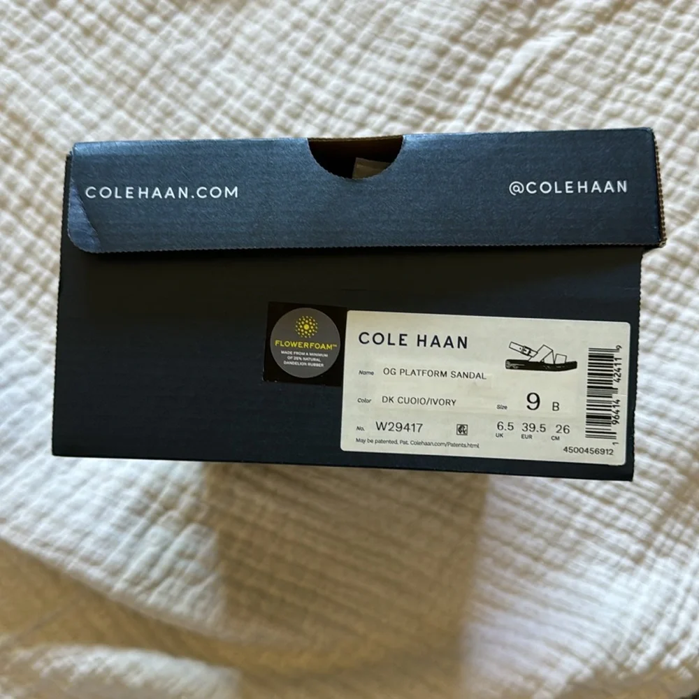NEW Cole Haan size 9 OG platform sandal in dark brown. New with box. - Picture 3 of 4